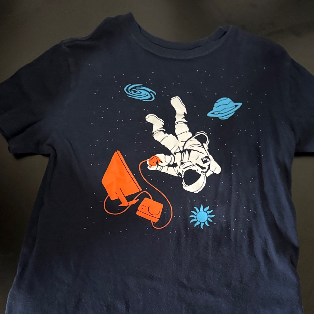 Old Navy Blue Graphic Tees Short Sleeve